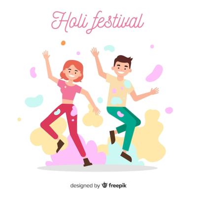 Happy People Celebrating Holi Festival – Free Download