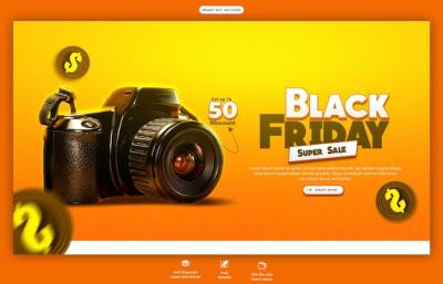 Black Friday Super Sale Web Banner Template – Free Download