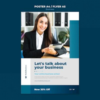 Flat Design Business Template – Free Download