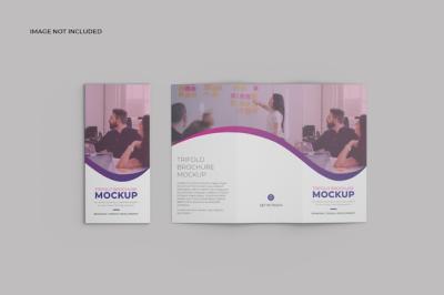 Top View Trifold Brochure Mockup – Free Download