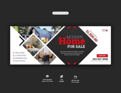 Real Estate House Property Facebook Cover Banner Template – Free Download