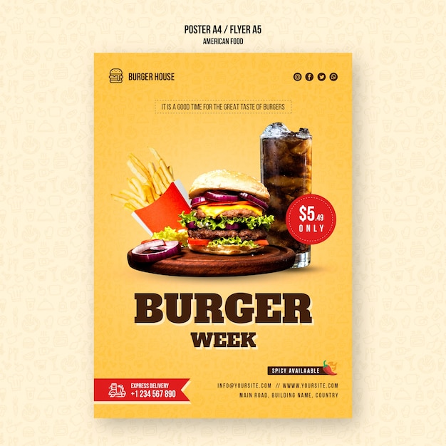 American Food Flyer Template – Free Download