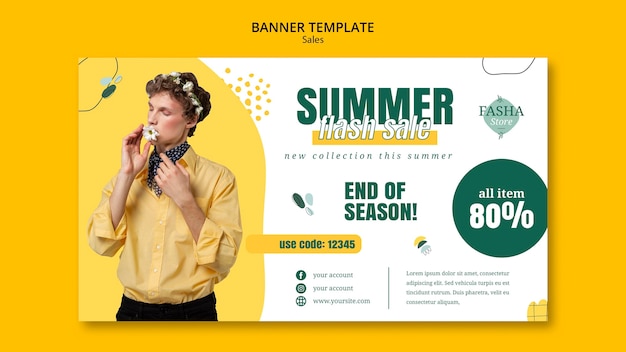 Fashion Sales Banner Template – Free Download