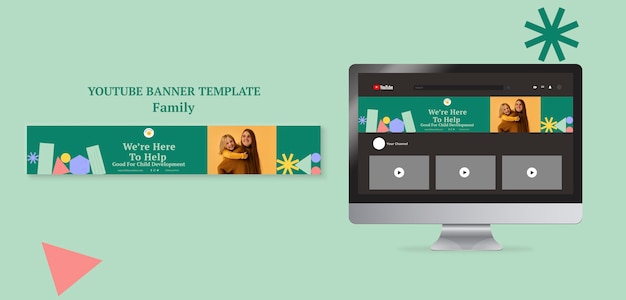 Flat Design Family Template – Free Download