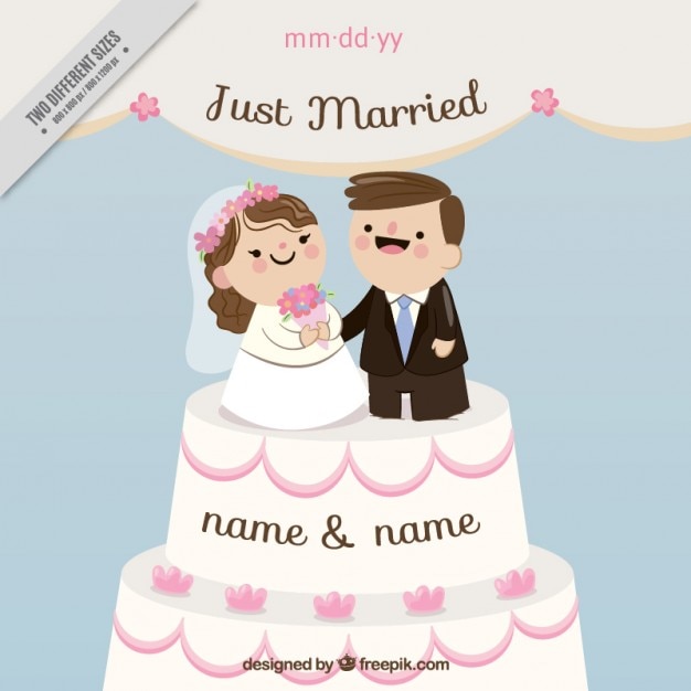 Beautiful Wedding Cake Illustrations – Free Download