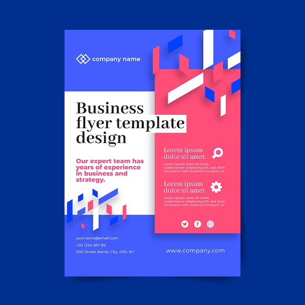 Colorful Abstract Business Flyer – Free to Download