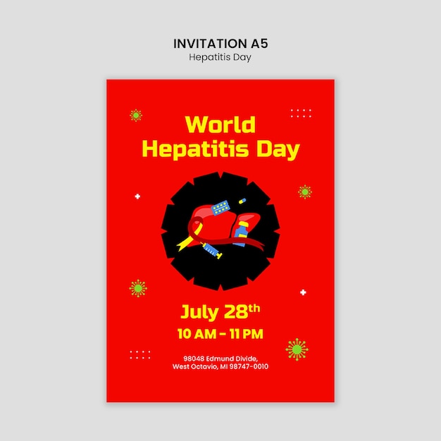 Hepatitis Day Awareness Template – Free Download PSD