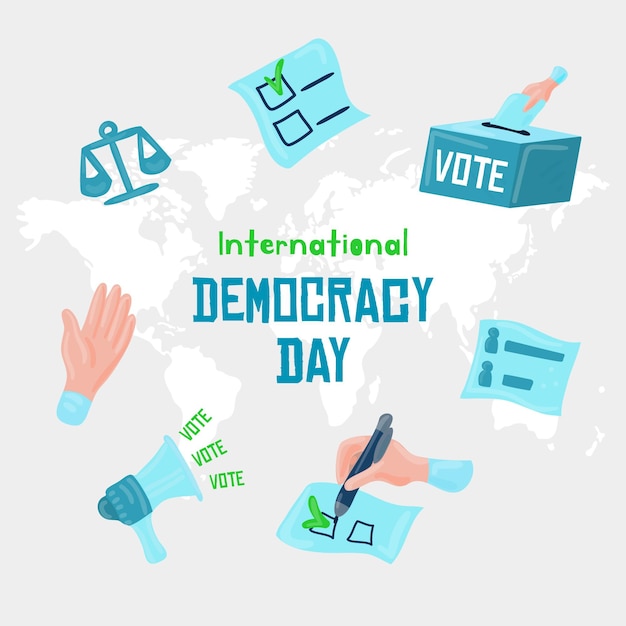 International Day of Democracy Concept – Free Download