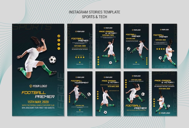 Sport and Tech-Themed Instagram Stories Template – Free Download