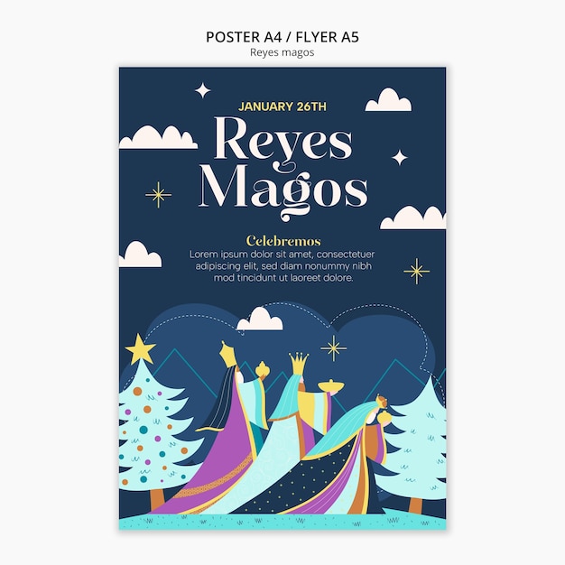 Reyes Magos Template Design – Free to Download