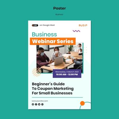 Webinar and Business Startup Poster Template – Free Download