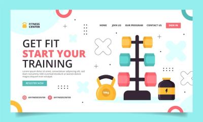 Fitness Gym Training Landing Page Template – Free Download