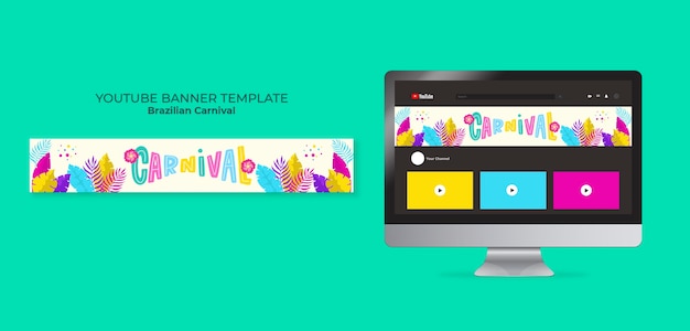 Brazilian Carnival Celebration YouTube Banner – Free Download