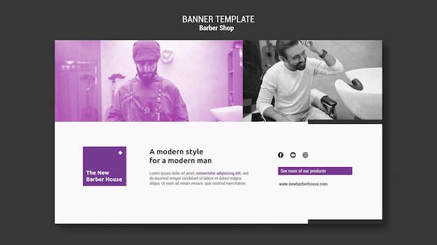 Flat Design Barbershop Template – Free Download