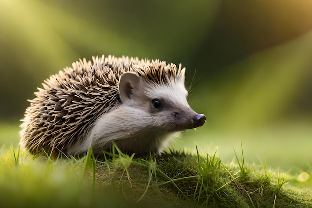 Hedgehog on Tree Stump in Green Grass – Free Stock Photo, Download Free