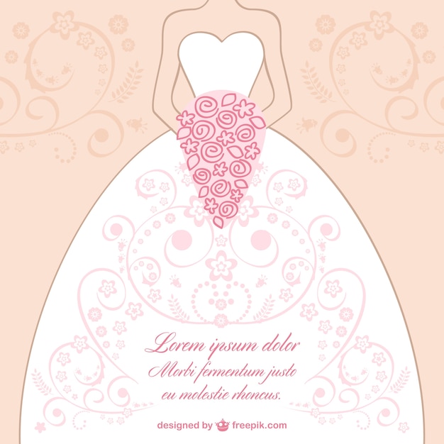 Wedding Dress Lace Design Vector – Free Download