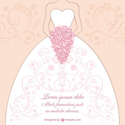 Wedding Dress Lace Design Vector – Free Download