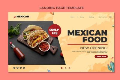 Watercolor Mexican Food Vector Template – Download Free Stock Photo