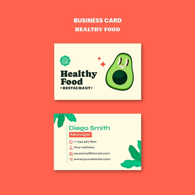 Food Business Card Template Design – Free to Download