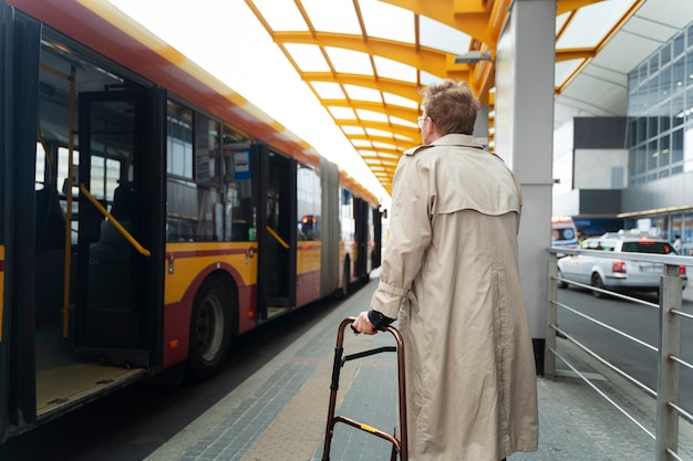 Disabled Person Traveling in the City – Free Stock Photo for Download