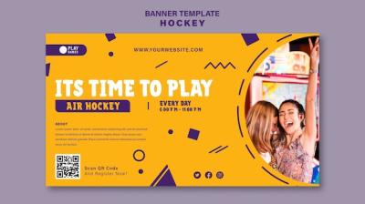 Table Hockey Banner Design Template – Free Download