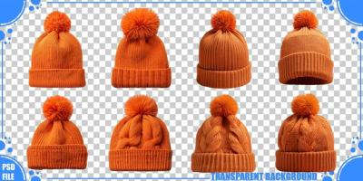 Assorted Orange Knitted Hats Collection – Free Stock Photos for Download