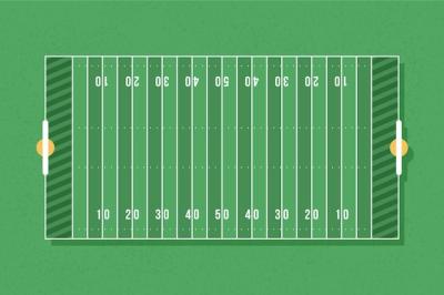 American Football Field Vector Template – Free Download