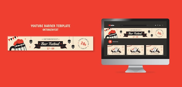 Youtube Banner Template for Oktoberfest Celebration – Free Download