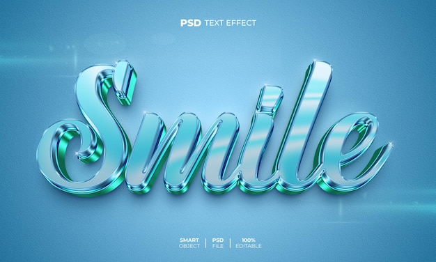 3D Editable Text Effect for Smiles – Free Download