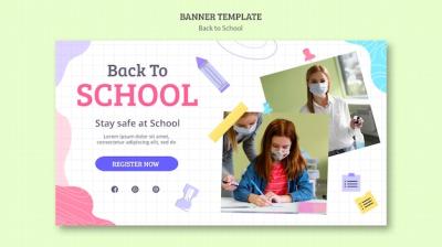 Back to School Horizontal Banner Template – Free Stock Photo for Download