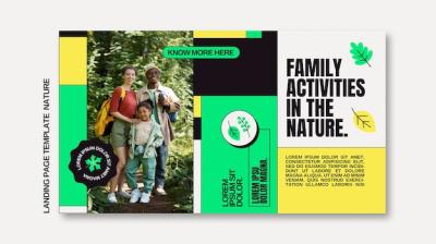 Family Activities Template in Flat Design – Free Download