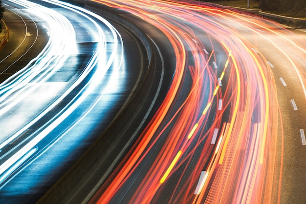 Cityscape with Light Trails on a City Street – Free Stock Photo, Download Free Stock Photo