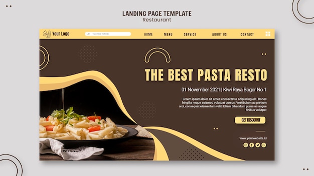 Pasta Restaurant Landing Page Template – Free Download