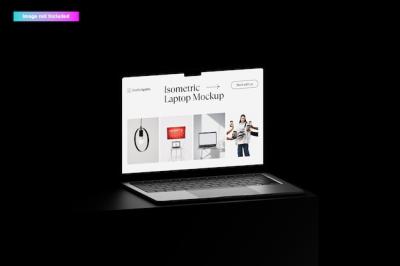 Dark Laptop Mockup – Free Stock Photo for Download