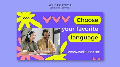 Language Learning YouTube Cover – Free Stock Photo Download