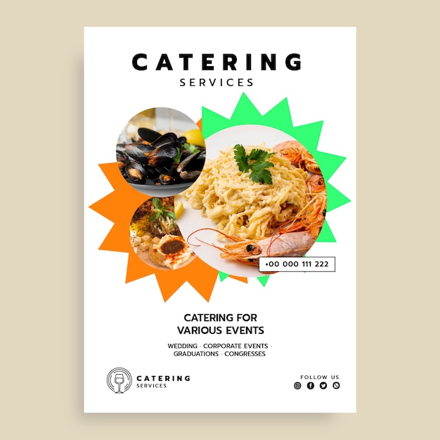 Modern Gradient Professional Catering Flyer – Free Download