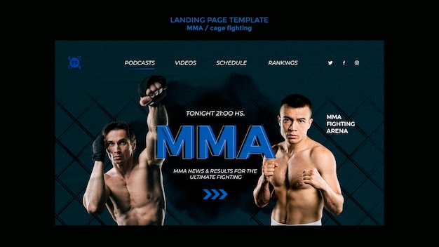 Mixed Martial Arts Landing Page Template – Free Download