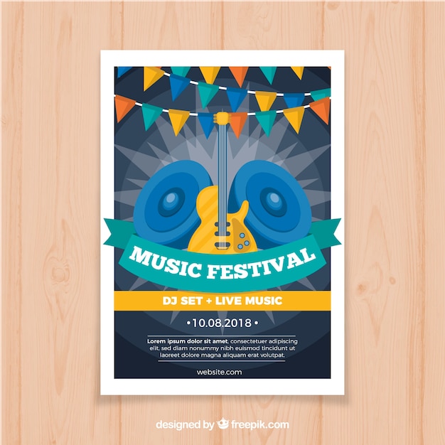 Modern Flyer Concept for Music Festival – Free Download, Free Stock Photo