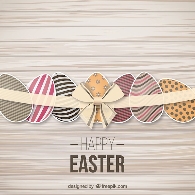 Decorated Easter Eggs with a Ribbon – Free Download