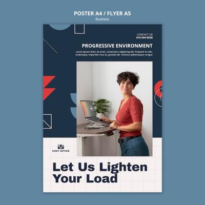 Business Poster or Flyer Template Design – Free Download