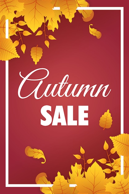 Seasonal Autumn Sale Label Vector Template – Free Download