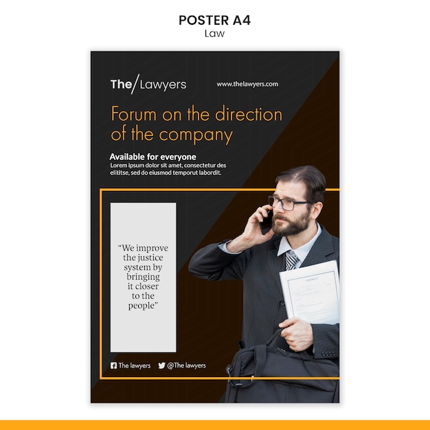 Law Template Poster Design – Download Free Stock Photo