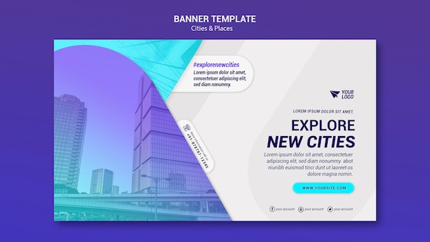 Cities and Places Banner Template – Free Download, Download Free Stock Photo