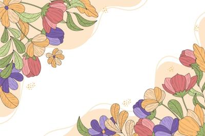 Colorful Engraving Floral Background – Free Stock Photo, Download for Free