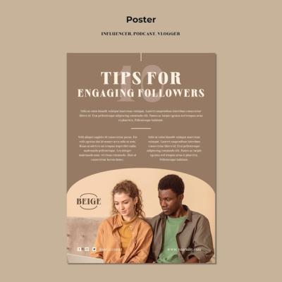 Influencer Concept Poster Template – Free Download