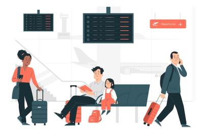 Airport Terminal Concept Illustration – Free Download Stock Photo