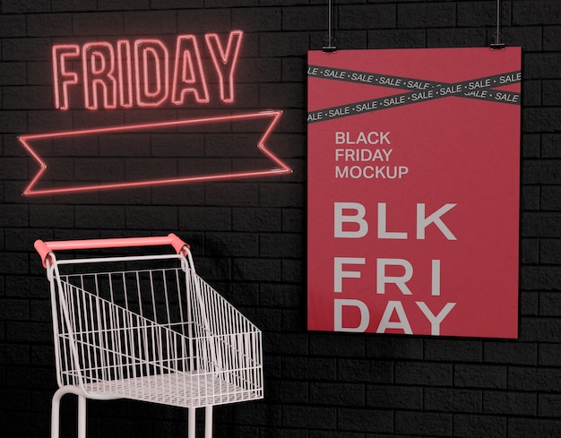 Black Friday Sale Banner Mockup for Shopping Discounts – Free Download