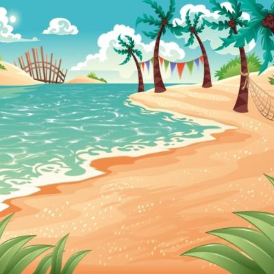 Coloured Beach Background – Free Stock Photo for Download