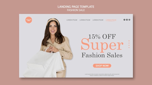 Fashion Sale Landing Page Template – Free Download