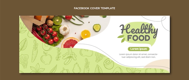 Hand Drawn Food Facebook Cover – Free Stock Photo for Download